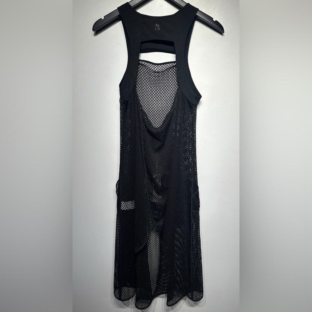 NWT Magnlens Black Mesh Sleeveless Tank Dress - small - $250 MSRP